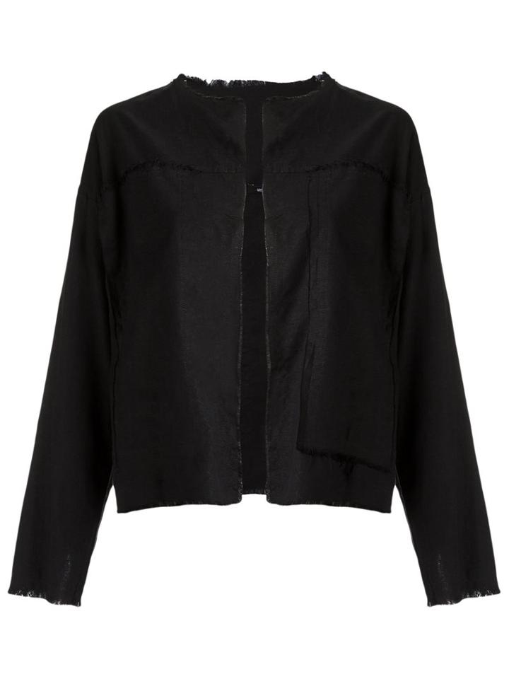Uma Raquel Davidowicz Panelled Jacket, Women's, Size: 42, Black, Linen/flax/spandex/elastane/viscose