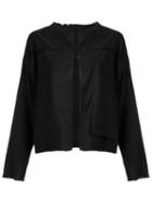 Uma Raquel Davidowicz Panelled Jacket, Women's, Size: 42, Black, Linen/flax/spandex/elastane/viscose