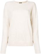 N.peal Elbow Patch Round Neck Sweater - Nude & Neutrals