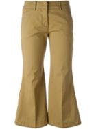 Dondup Flared Trousers, Women's, Size: 40, Nude/neutrals, Cotton/spandex/elastane