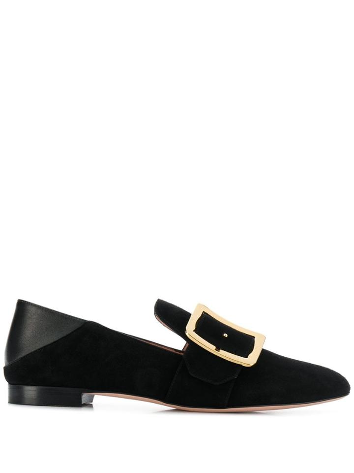 Bally Janelle Buckle Slippers - Black