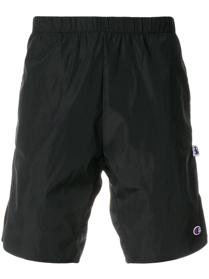 Champion Logo Patch Shorts - Black