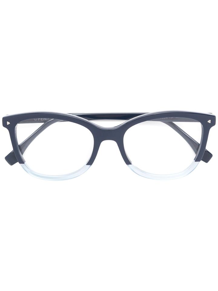 Fendi Eyewear Square Frame Glasses - Blue
