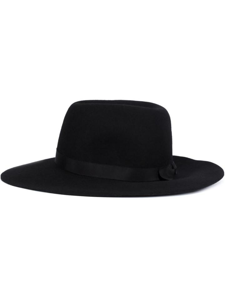Y's Wide Brim Hat, Women's, Black, Wool