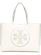 Tory Burch Perforated Logo Tote, Women's, Nude/neutrals, Leather