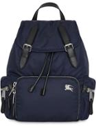 Burberry The Medium Rucksack In Puffer Nylon And Leather - Blue