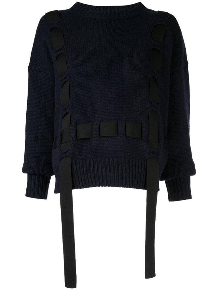 Le Ciel Bleu Tape Detail Jumper - Blue