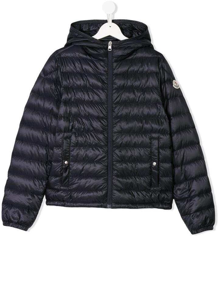 Moncler Kids Hooded Padded Jacket - Blue