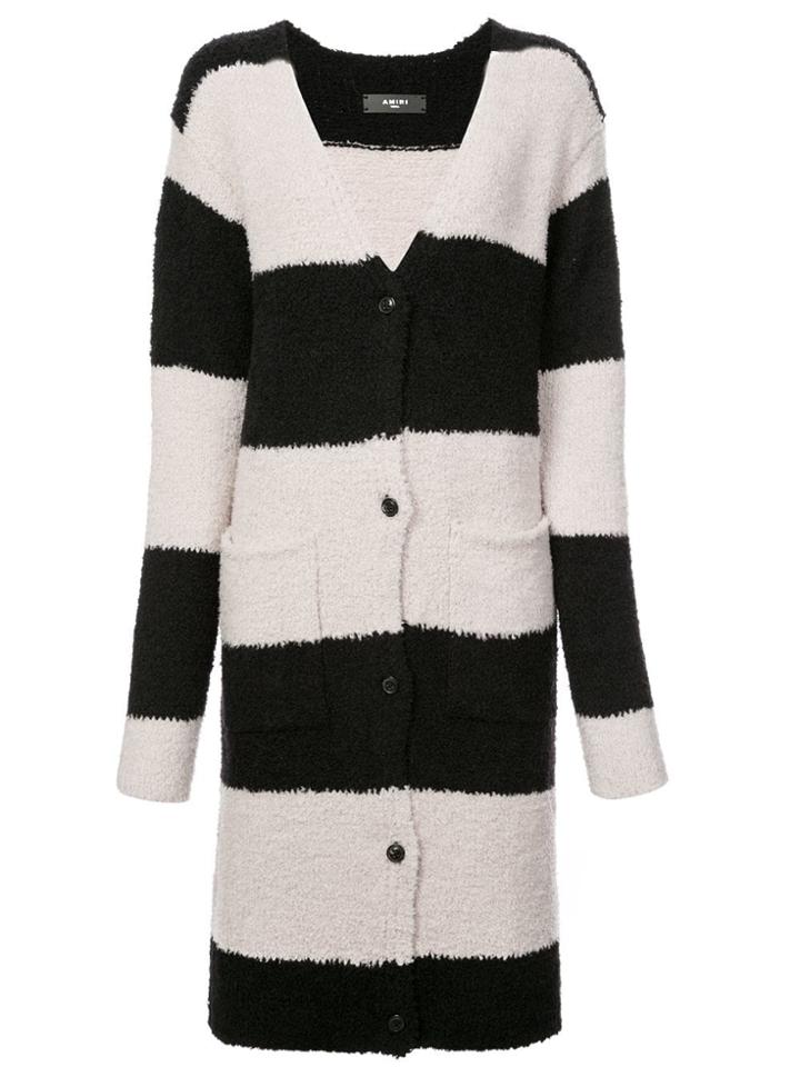Amiri Wide Stripe Mid-length Cardigan - Black