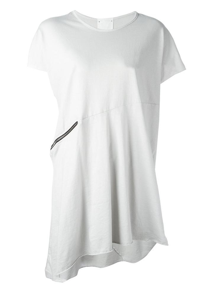 Lost & Found Rooms - Zipped T-shirt - Women - Cotton - L, Grey, Cotton