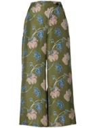 Christian Wijnants Cropped Printed Trousers - Green