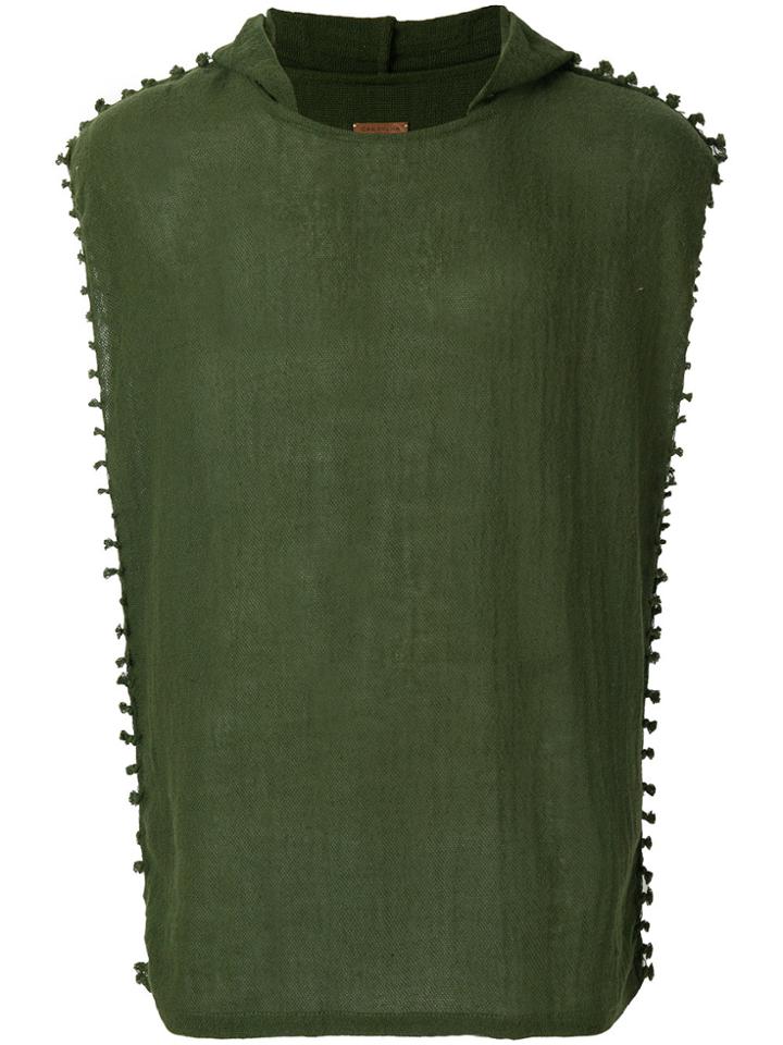 Caravana Hooded Sheer Vest - Green