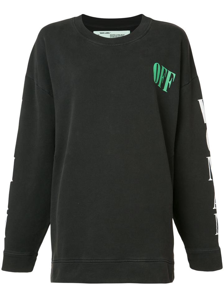Off-white - Printed Sweatshirt - Women - Cotton - S, Black, Cotton