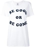 Zoe Karssen 'be Good' Print T-shirt, Women's, Size: Xs, White, Cotton