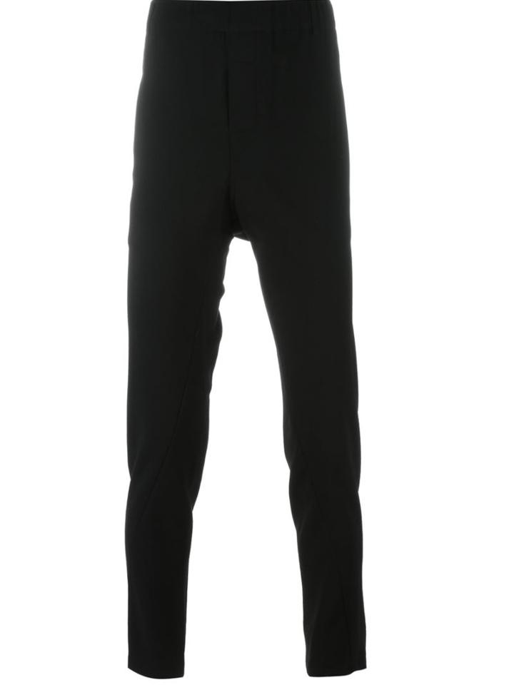 Ann Demeulemeester Grise Drop Crotch Pants, Men's, Size: Medium, Black, Cotton/rayon/wool