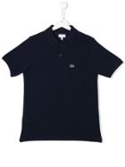 Lacoste Kids Logo Embroidered Polo Shirt - Blue