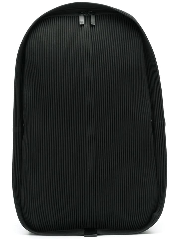 Homme Plissé Issey Miyake Pleated Zipped Backpack - Black