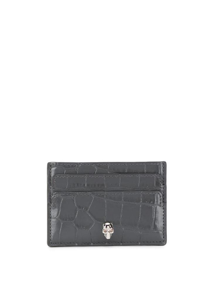 Alexander Mcqueen Skull Cardholder - Grey