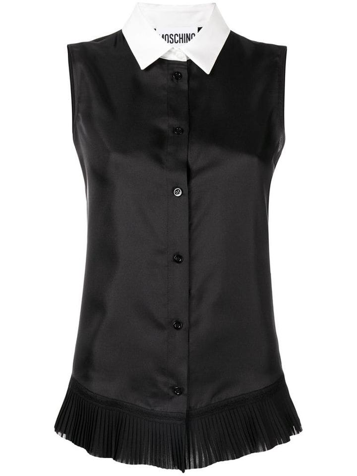 Moschino Pleated Hem Shirt - Black
