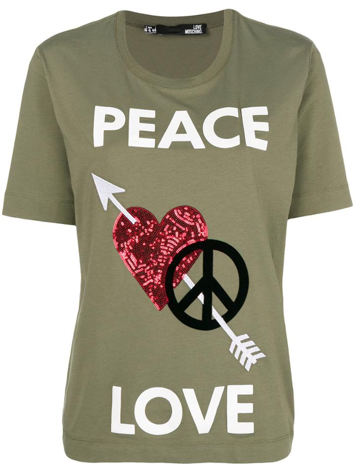 Love Moschino Embellished T-shirt - Green