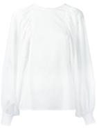 Céline Sleeve Detail Blouse, Women's, Size: 36, White, Cotton