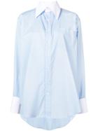 Matthew Adams Dolan Contrast Panel Shirt - Blue