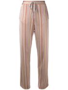 Marco De Vincenzo - Striped Soft Trousers - Women - Polyamide/polyester/acetate - 42, Women's, Polyamide/polyester/acetate