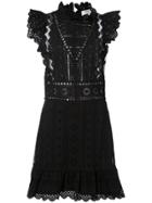 Sea Crochet Mini Dress - Black