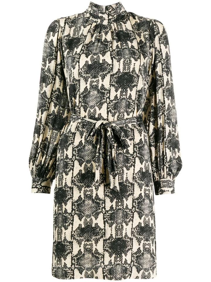 Essentiel Antwerp Snake-print Tesla Dress - Neutrals