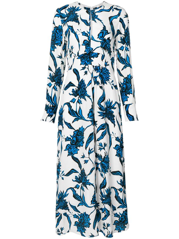 Dorothee Schumacher Floral Print Empire Line Dress - Nude & Neutrals