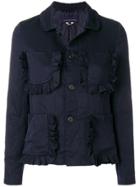 Comme Des Garçons Girl Frill-trim Fitted Jacket - Blue