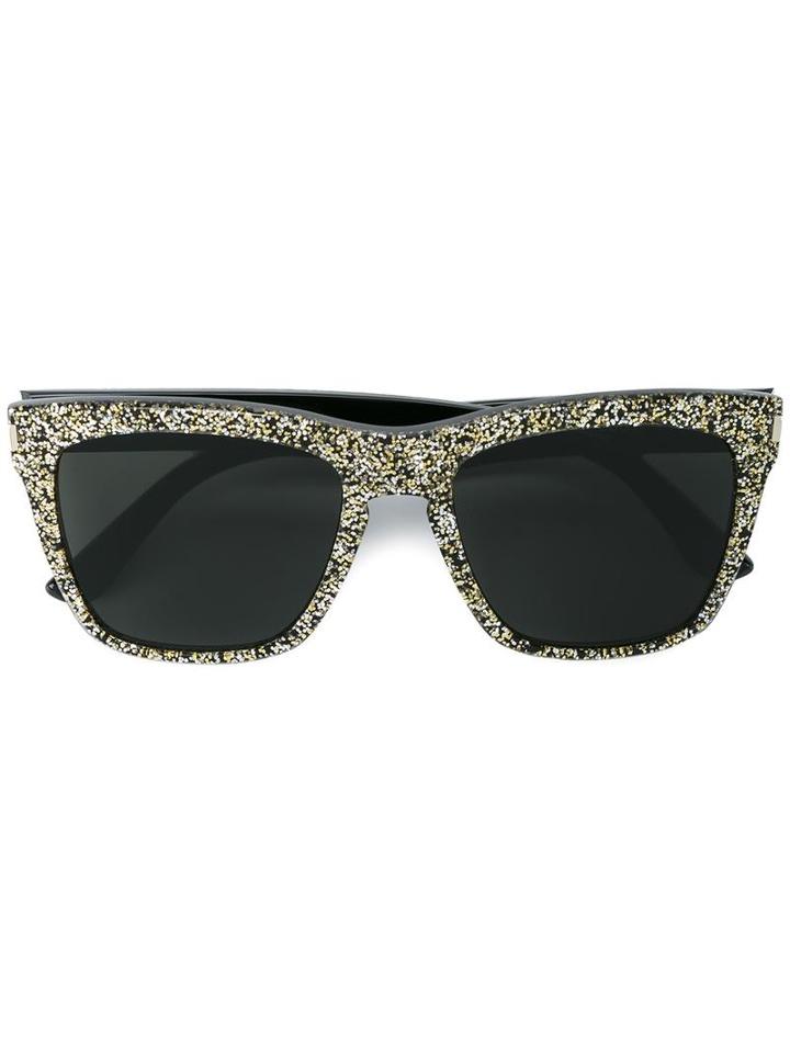 Saint Laurent - 'sl 137 Devon' Glitter Sunglasses - Men - Acetate - One Size, Black, Acetate