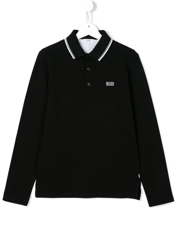 Boss Kids Long Sleeve Polo Shirt, Boy's, Size: 16 Yrs, Black