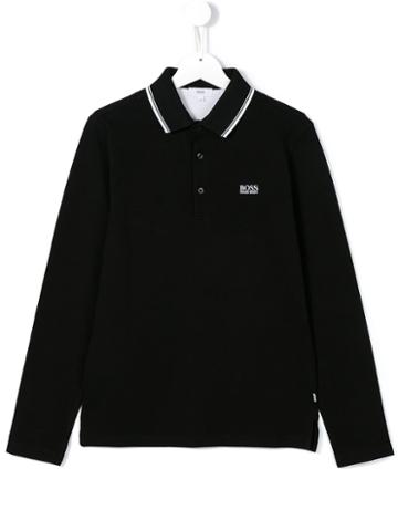 Boss Kids Long Sleeve Polo Shirt, Boy's, Size: 16 Yrs, Black