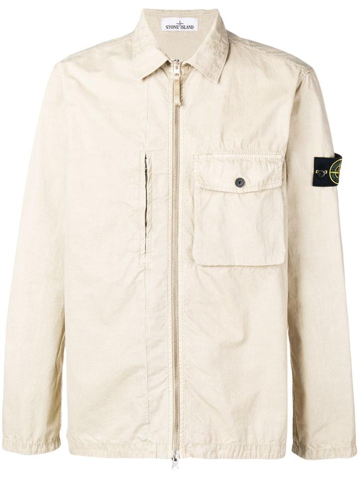 Stone Island Chest Pocket Shirt Jacket - Neutrals
