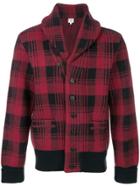 Kent & Curwen Plaid Large Collar Jacket - Red