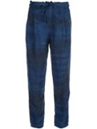 Raquel Allegra Tie-dye Print Tapered Trousers