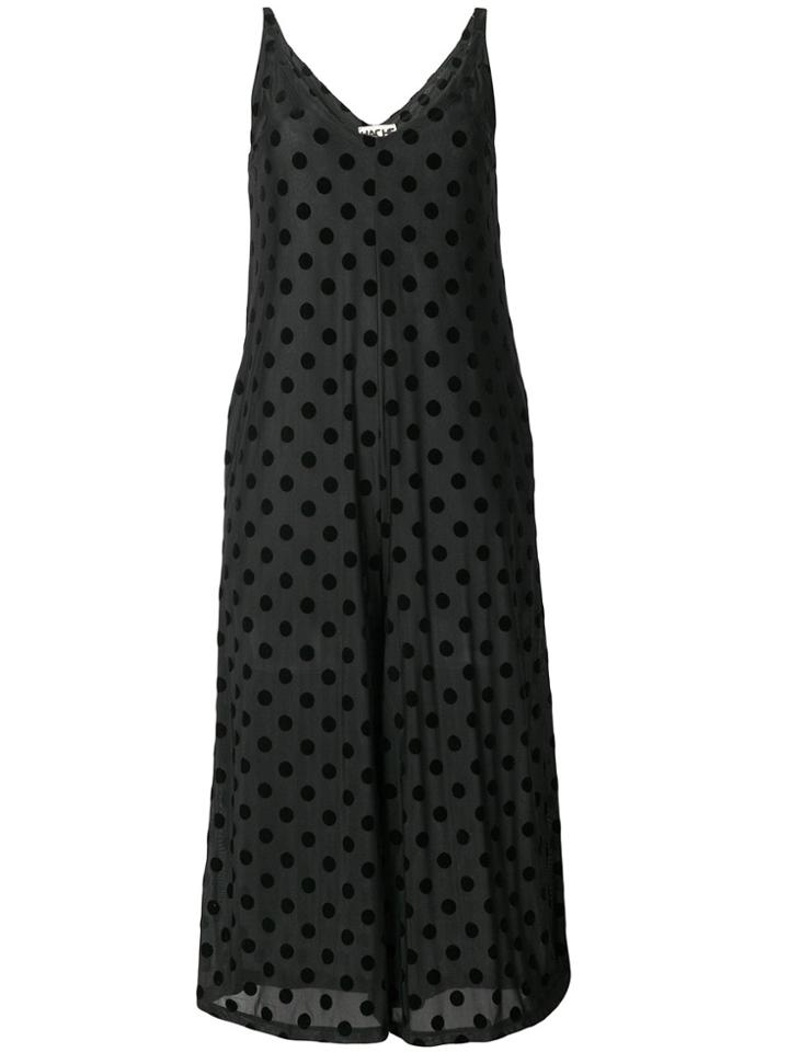 Hache Polka Dot Jumpsuit - Black