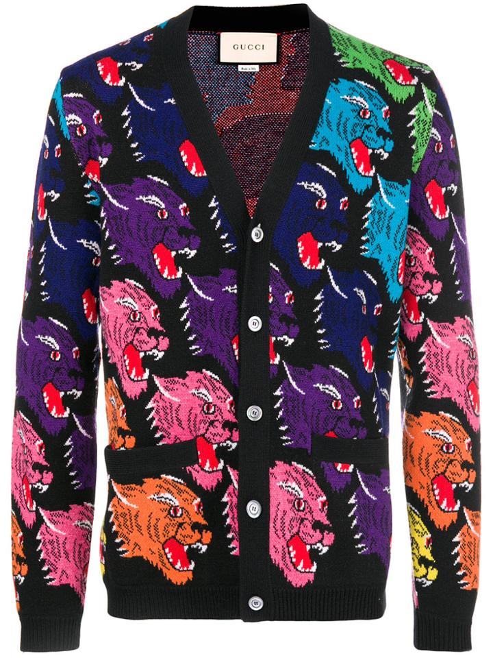 Gucci Angry Cat Cardigan - Black