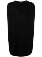 Theory Cashmere V-neck Knitted Top - Black