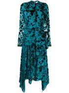 Chloé Floral-embellished Shirt Dress - Blue