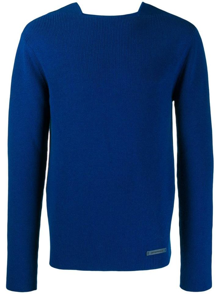 Giorgio Armani Pre-owned 1990's Ribbed Jumper - Blue