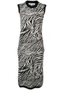 Mcq Alexander Mcqueen Zebra Tube Dress - Black