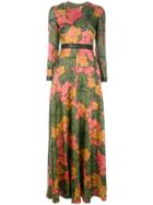 Roksanda Floral Maxi Dress, Women's, Size: 10, Green, Silk/leather
