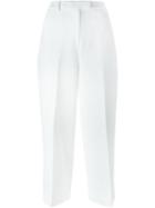 Michael Michael Kors Cropped Trousers, Women's, Size: 4, White, Polyester/spandex/elastane