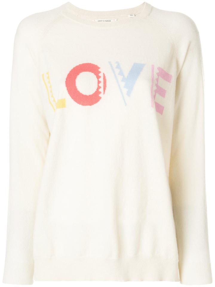 Chinti & Parker Geometric Love Sweater - Nude & Neutrals