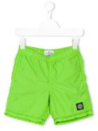 Stone Island Kids - Logo Patch Swim Shorts - Kids - Polyamide-8 - 3 Yrs, Toddler Boy's, Green
