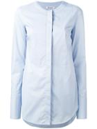Dondup - Collarless Shirt - Women - Cotton - 42, Blue, Cotton