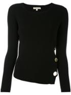 Each X Other - Ribbed Knit Buttoned Sweater - Women - Cotton/spandex/elastane - S, Black, Cotton/spandex/elastane