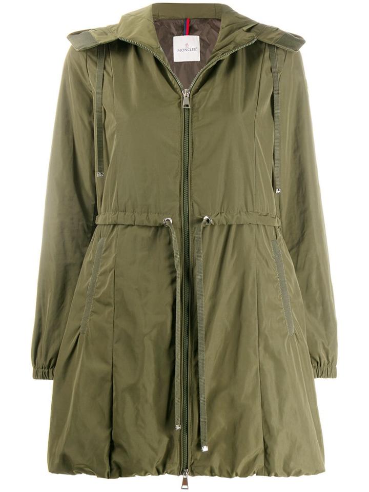 Moncler Fitted Parka Coat - Green